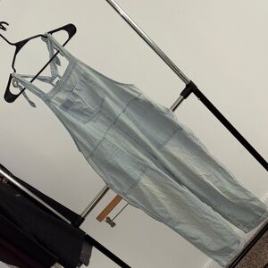 Aerie Light Blue Denim Jumpsuit